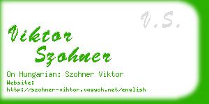 viktor szohner business card